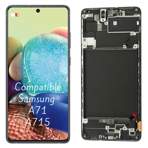 [MLM1362597711] Display Samsung A71 OEM Con Marco